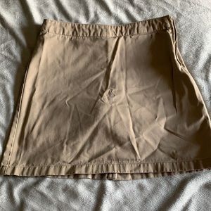 Lands End Khaki Uniform Skort
